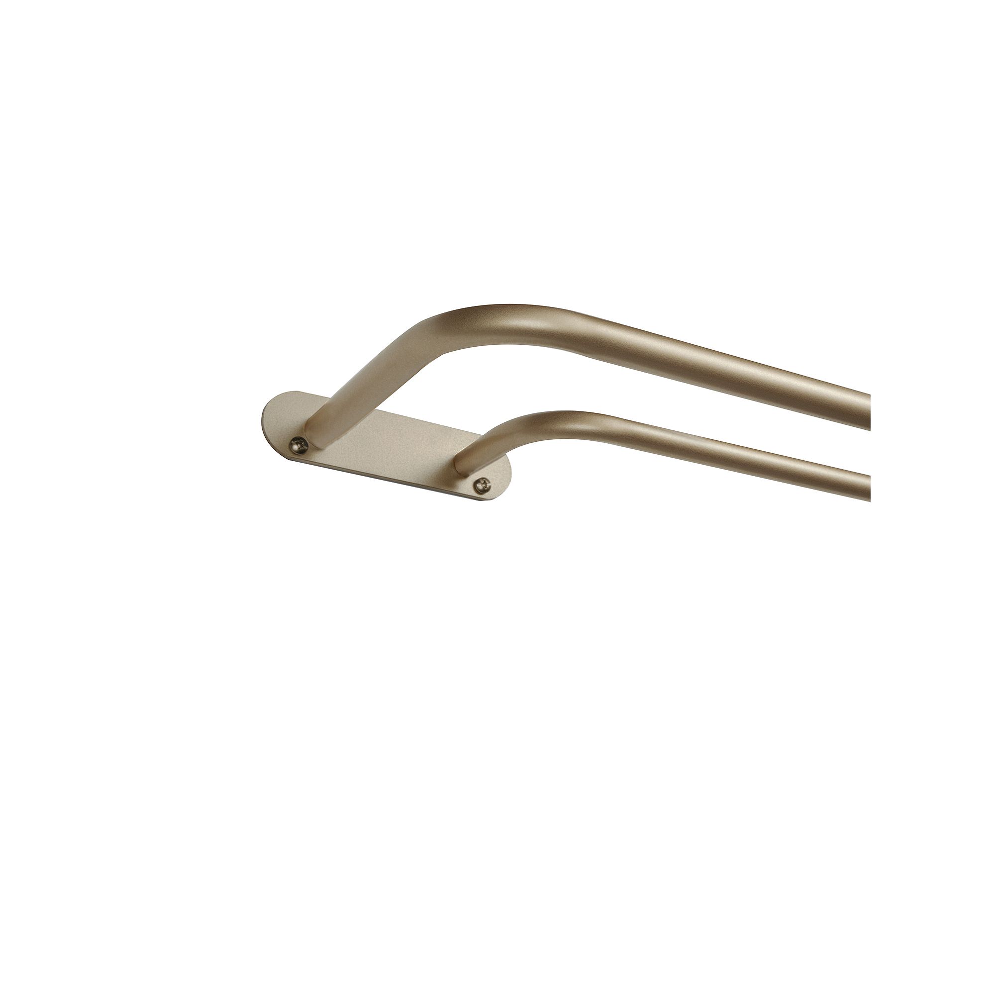 Exclusive Home Fetter Wrap Around Double Curtain Rod, Gold
