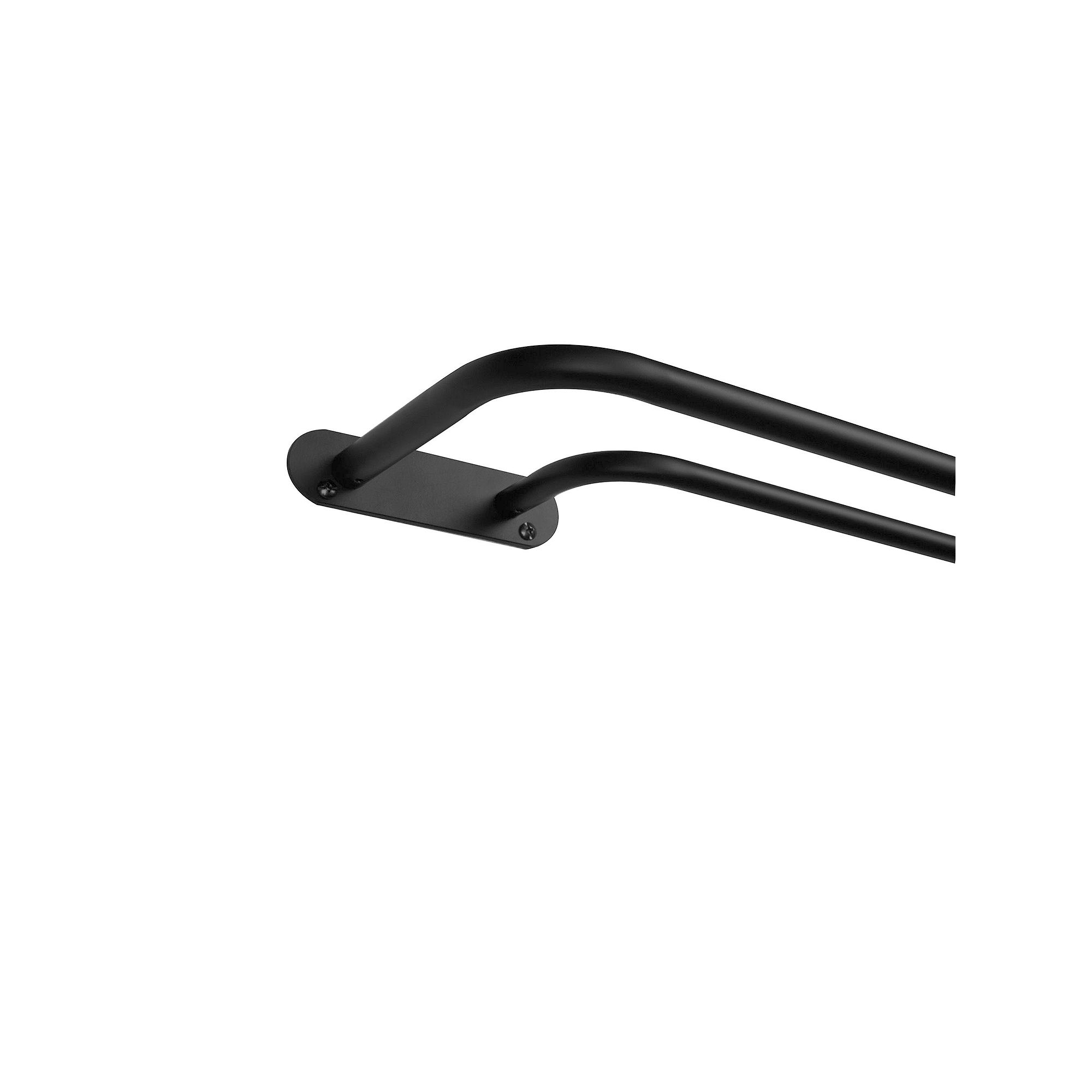 Exclusive Home Fetter Wrap Around Double Curtain Rod, Matte Black