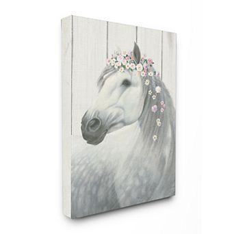 Stupell Home Decor Spirit Stallion Horse with Flower Crown Canvas Wall Art