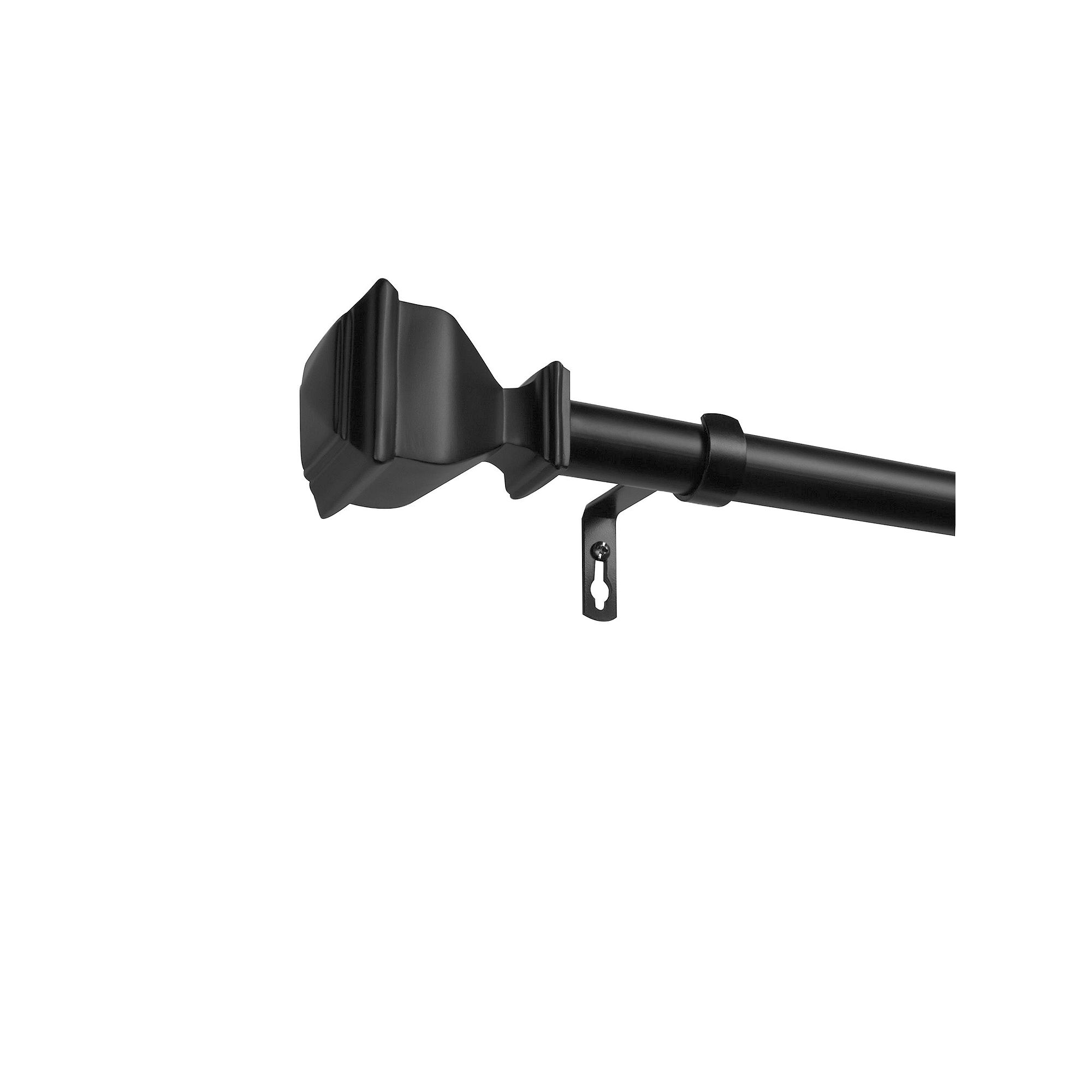 Exclusive Home Napoleon Indoor Outdoor 1-in. Curtain Rod, Matte Black