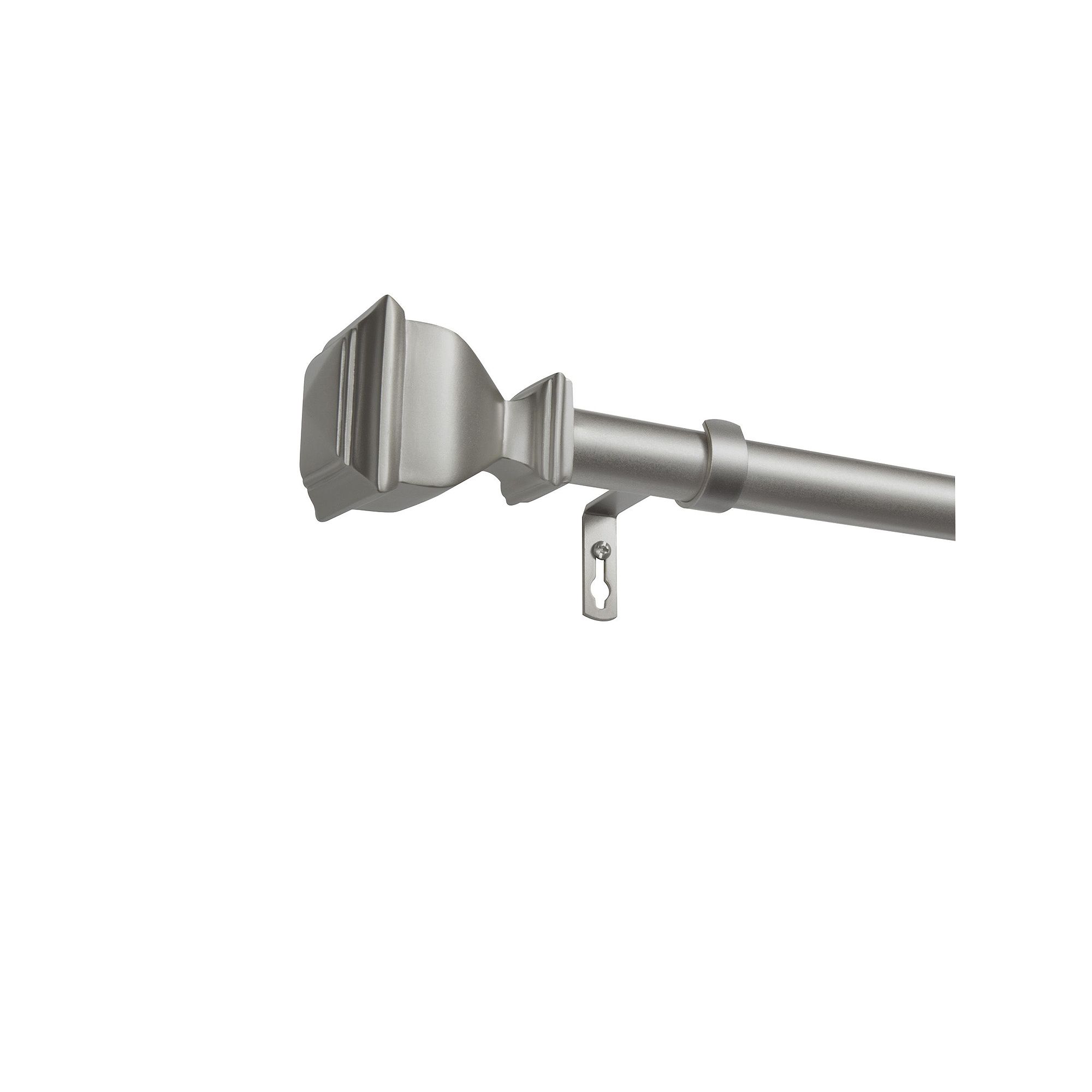 Exclusive Home Napoleon Indoor Outdoor 1-in. Curtain Rod, Matte Silver