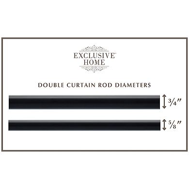 Exclusive Home Topper Double Curtain Rod
