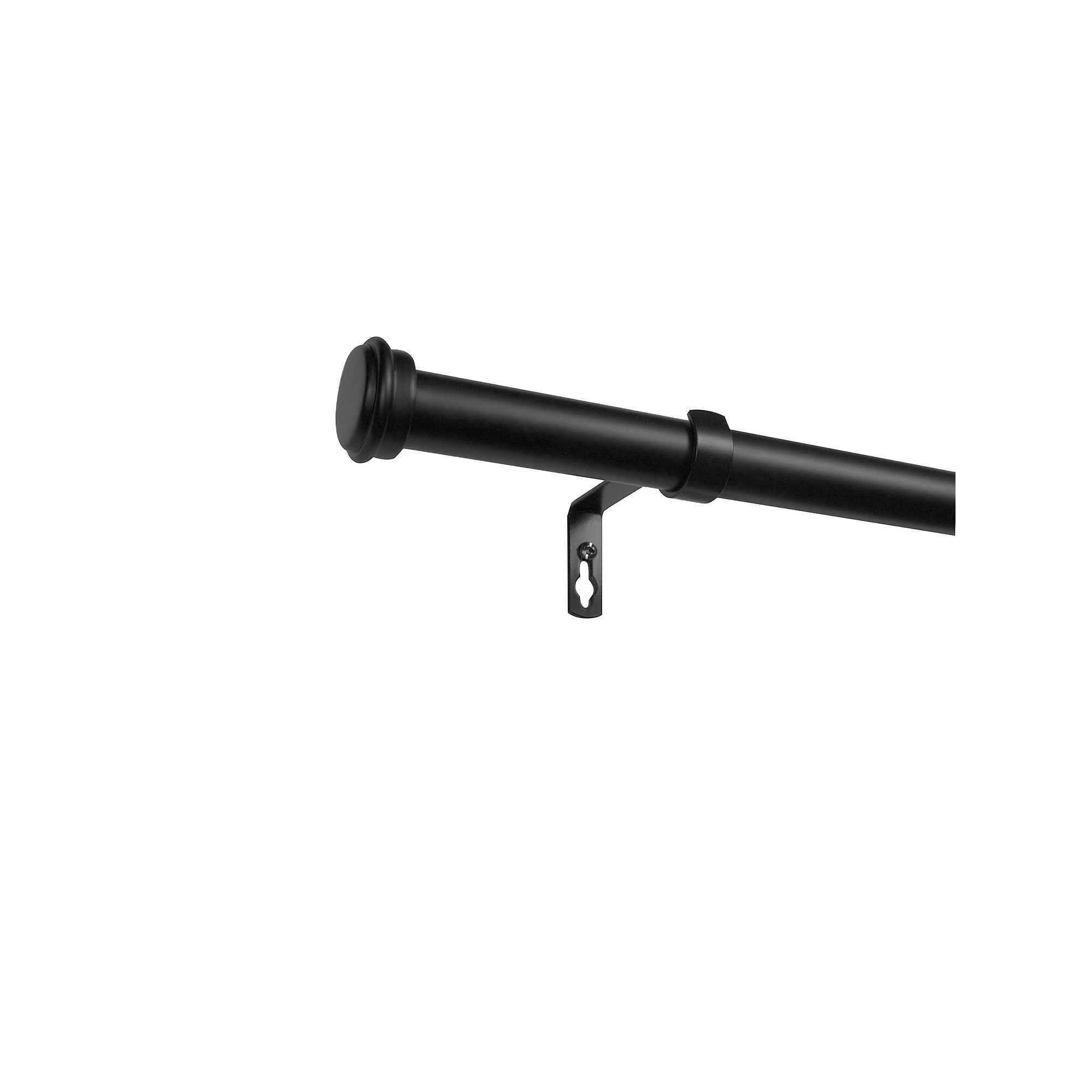 Exclusive Home Topper Indoor Outdoor 1-in. Curtain Rod, Matte Black
