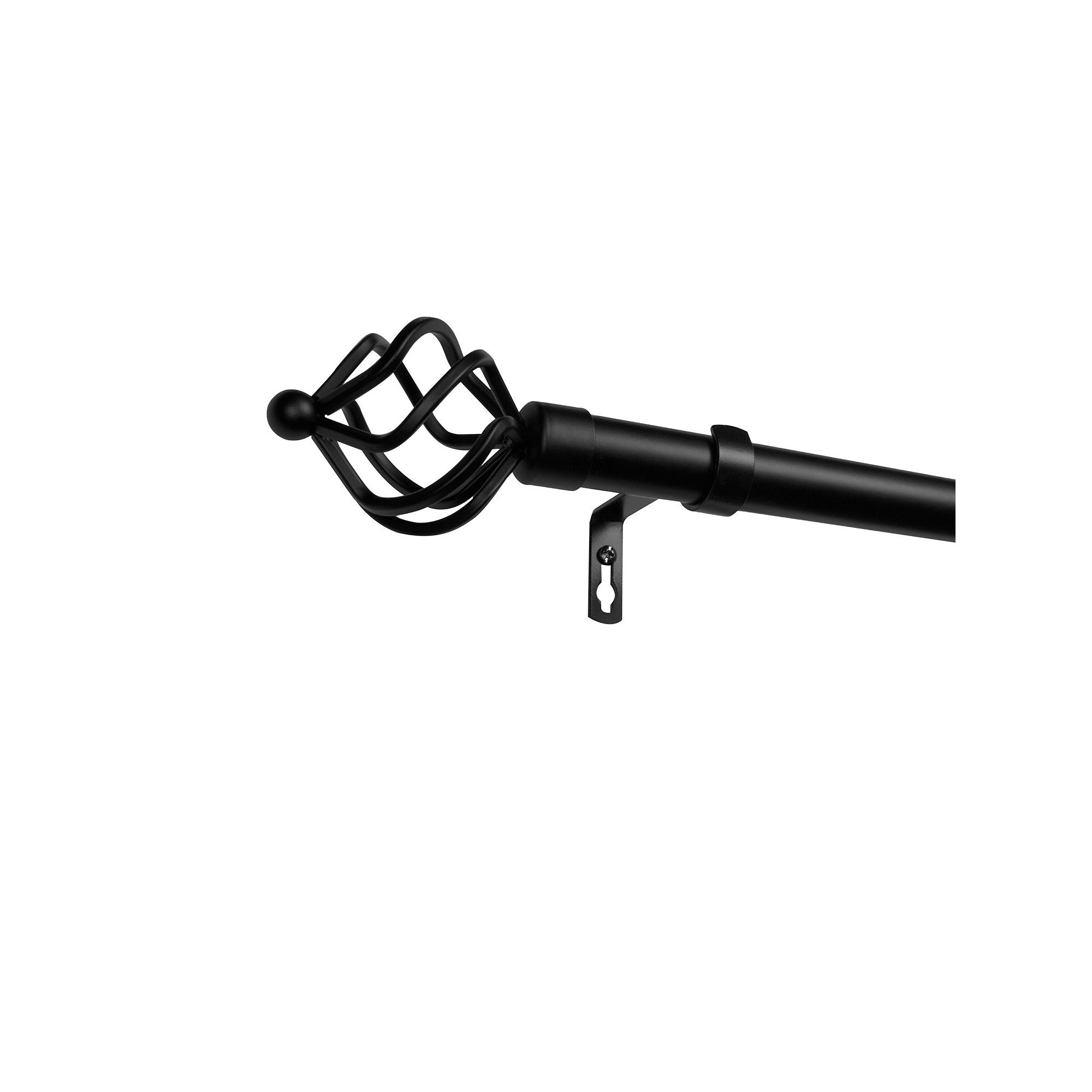 Exclusive Home Torch Indoor Outdoor 1-in. Curtain Rod, Matte Black