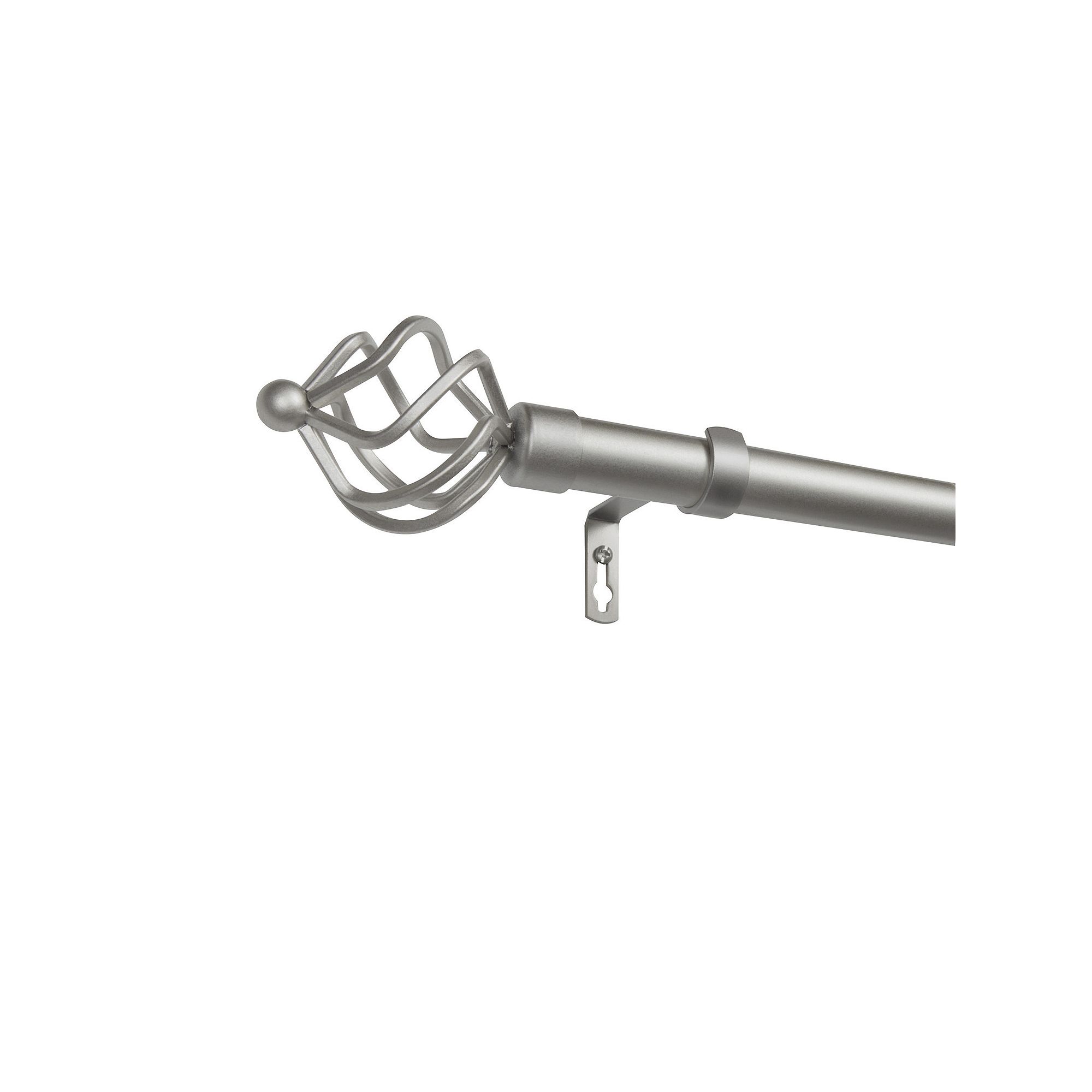 Exclusive Home Torch Indoor Outdoor 1-in. Curtain Rod, Matte Silver