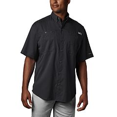 Mens short sleeve hot sale button up black