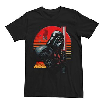 Men's Star Wars Darth Vader Dark Retro Poster Graphic Tee