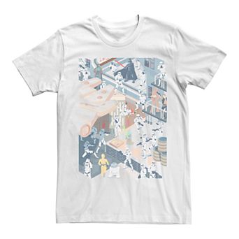 Men's Star Wars Retro Character Mash Up Graphic Tee