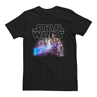 Men's Star Wars Luke Skywalker Hologram Classic Poster Graphic Tee