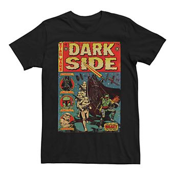 Men's Star Wars Dark Side Tales Vintage Comic Cover Graphic Tee