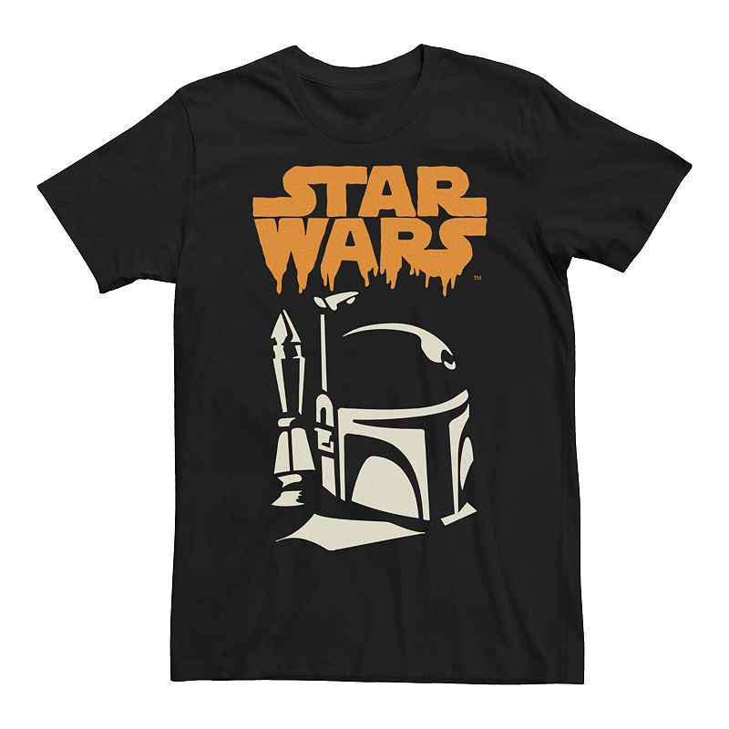 UPC 191231771507 product image for Men's Star Wars Boba Fett Halloween Logo Graphic Tee, Size: Medium, Black | upcitemdb.com