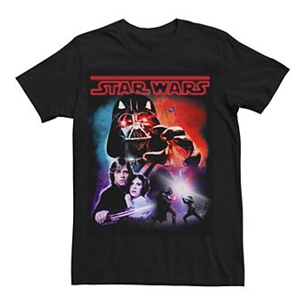 Men's Star Wars 80's Neon Mashup Poster Graphic Tee