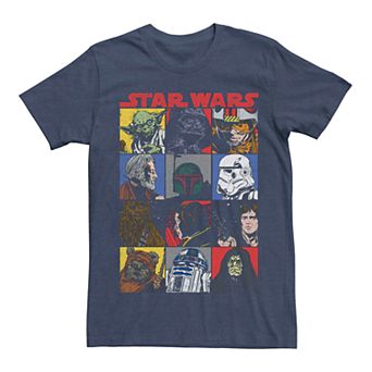 Men's Star Wars Comic Style Group Panels Graphic Tee