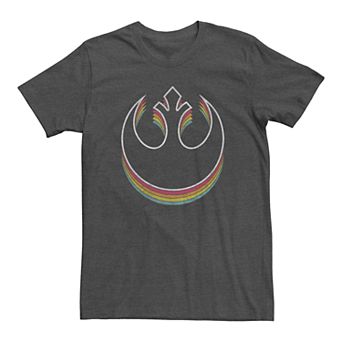 Men's Star Wars Rebel Symbol Rainbow Fade Graphic Tee