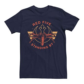 Men's Star Wars Red Five Standing By Retro Graphic Tee