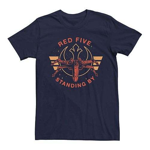 red 5 standing by t shirt