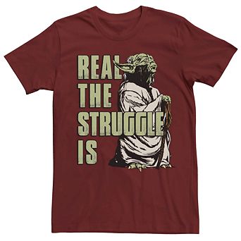 Men's Star Wars Yoda "Real The Struggle Is" Tee