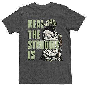 Men's Star Wars Yoda "Real The Struggle Is" Tee