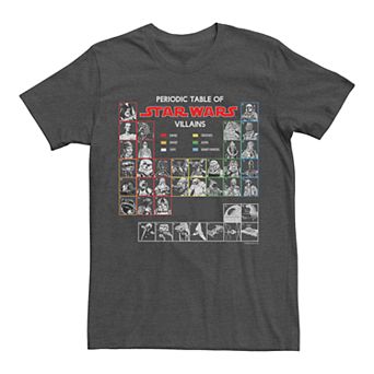 Men's Star Wars Periodic Table Of Villains Graphic Tee