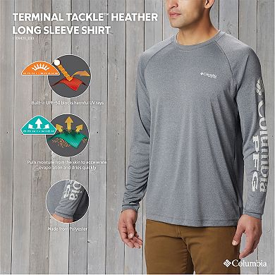 Men's Columbia PFG UPF 50 Terminal Tackle™ Heather Long Sleeve Shirt