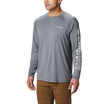 Men's Columbia PFG UPF 50 Terminal Tackle™ Heather Long Sleeve Shirt