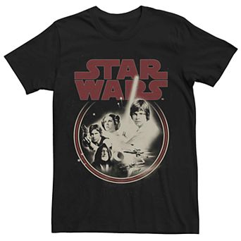 Men's Star Wars Stacked Group Circle Graphic Tee