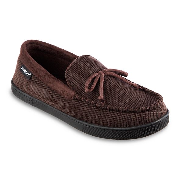 Isotoner mens best sale moccasin slippers