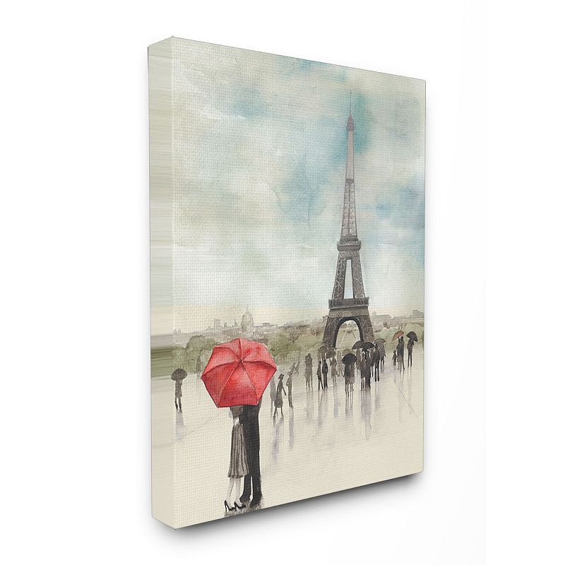 Stupell Home Decor Rainy Day Lovers in Paris Canvas Wall Art, Multicolor, 2