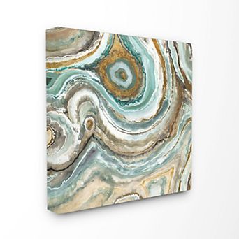 Stupell Home Decor Aqua Geode Stone Canvas Wall Art
