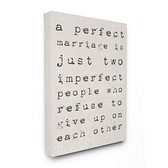 Stupell Home Decor A Perfect Marriage Stretched Canvas Wall Art