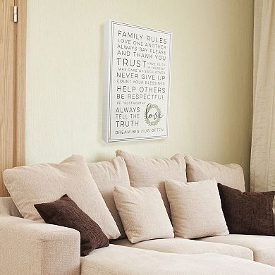 Stupell Home Decor Family Rules Love Dream Often Wall Art
