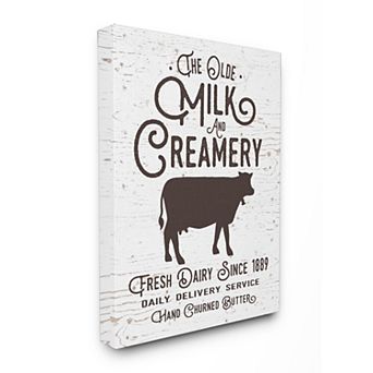 Stupell Home Decor The Old Creamery Vintage Sign Oversized Stretched Canvas Wall Art