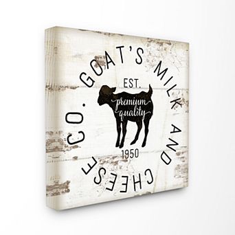 Stupell Home Decor Goat Milk & Cheese Co. Canvas Wall Art