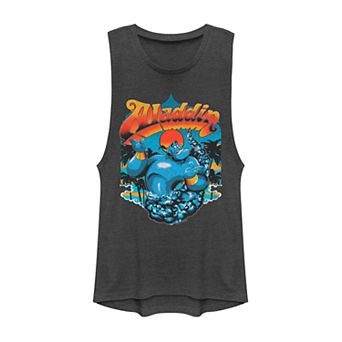 Juniors' Disney's Aladdin Genie Shrug Vintage Style Muscle Tank Top