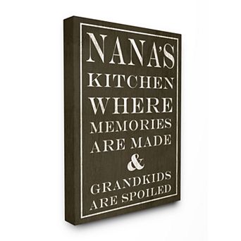Stupell Home Decor Nana's Kitchen Canvas Wall Art