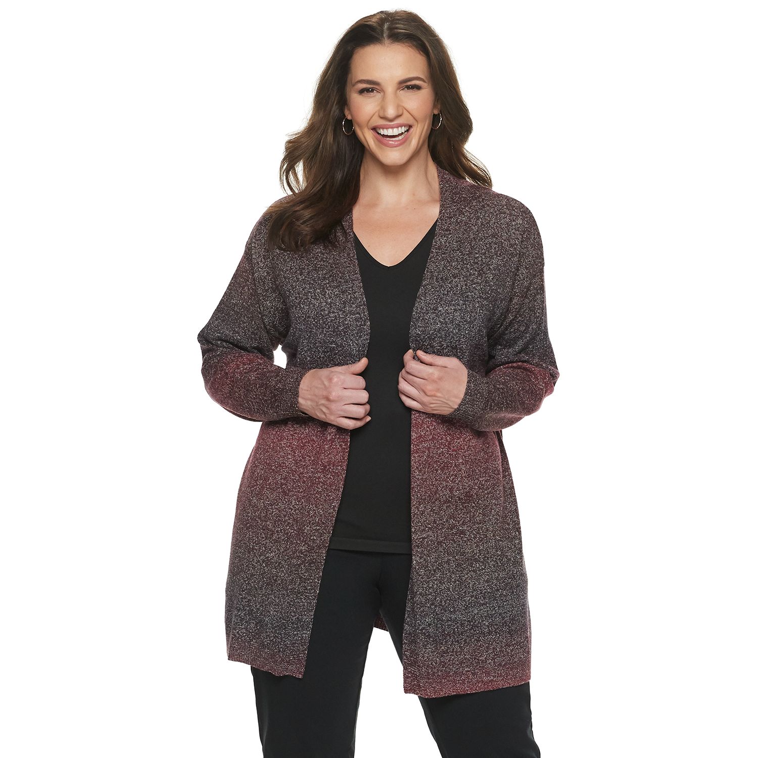 kohls cardigans plus size