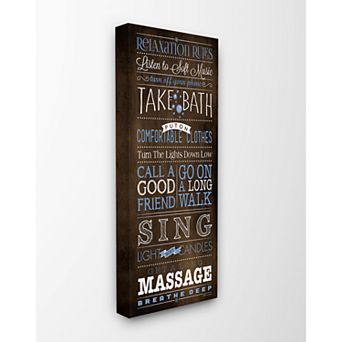 Stupell Home Decor Relaxation Rules Canvas Wall Art
