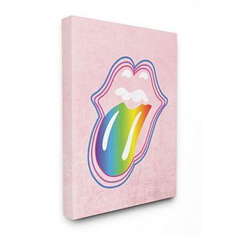 Stupell Home Decor Rainbow Mouth Canvas Wall Art