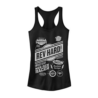 Juniors' Cars 3 Rev Hard Logo Mash Up Tank Top