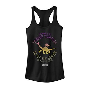 Juniors' Good Dinosaur Neon Quote Tank Top