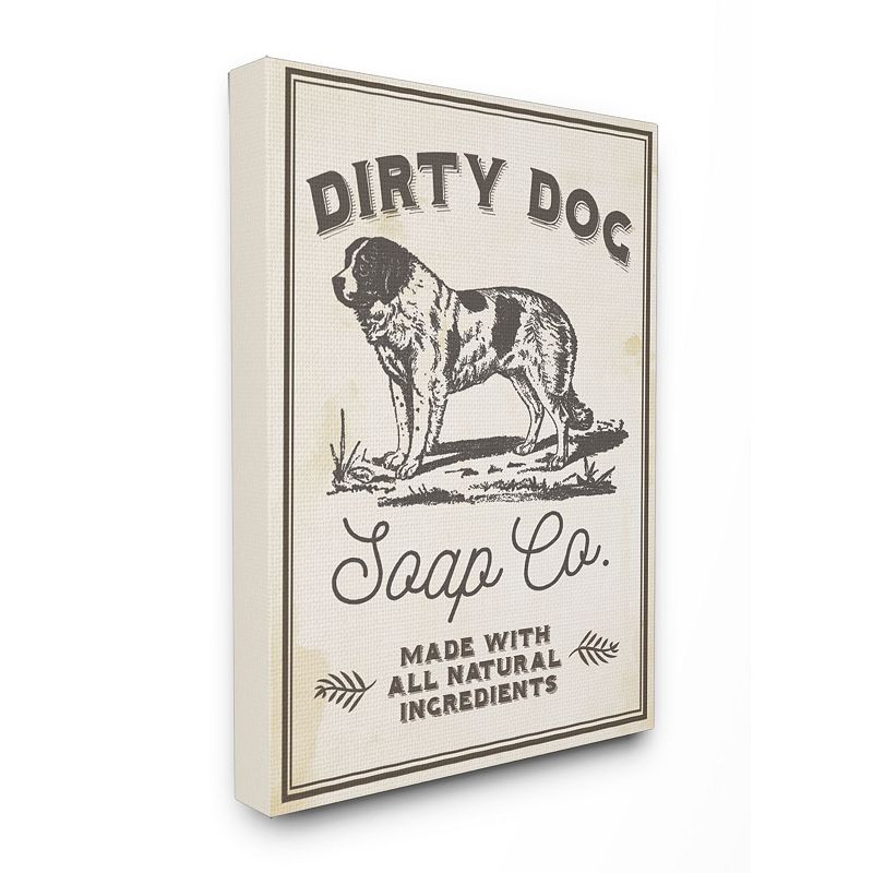17599552 Stupell Home Decor Dirty Dog Soap Canvas Wall Art, sku 17599552