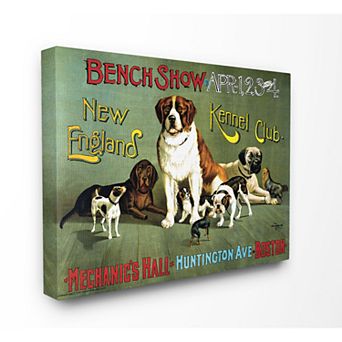 Stupell Home Decor Vintage Kennel Club Canvas Wall Art