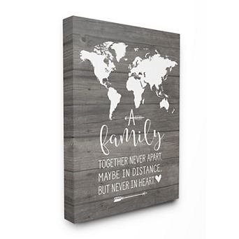 Stupell Home Decor Family Together In Heart Canvas Wall Art