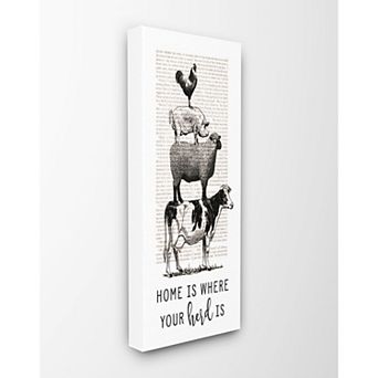 Stupell Home Decor Home Herd Animals Canvas Wall Art
