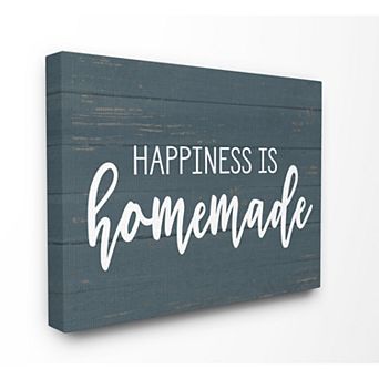 Stupell Home Decor Happiness Is Homemade Canvas Wall Art