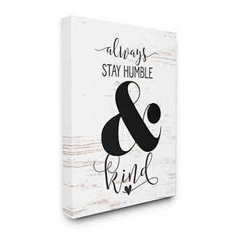 Stupell Home Decor Humble And Kind Canvas Wall Art