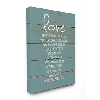 Stupell Home Decor Love Grows Canvas Wall Art