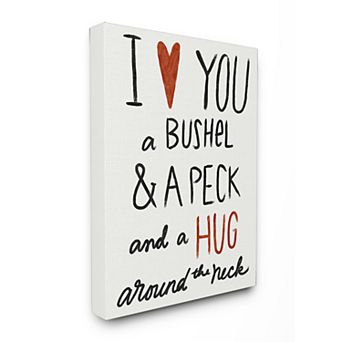 Stupell Home Decor Bushel and Peck Canvas Wall Art