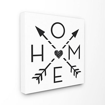 Stupell Home Decor Arrows To Home Canvas Wall Art