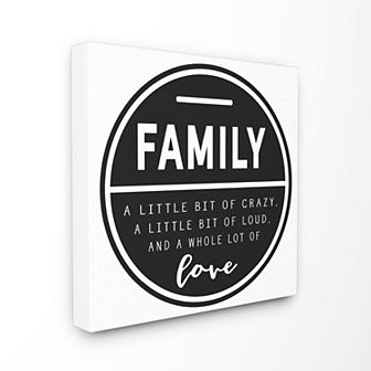 Stupell Home Decor Family Crazy Canvas Wall Art